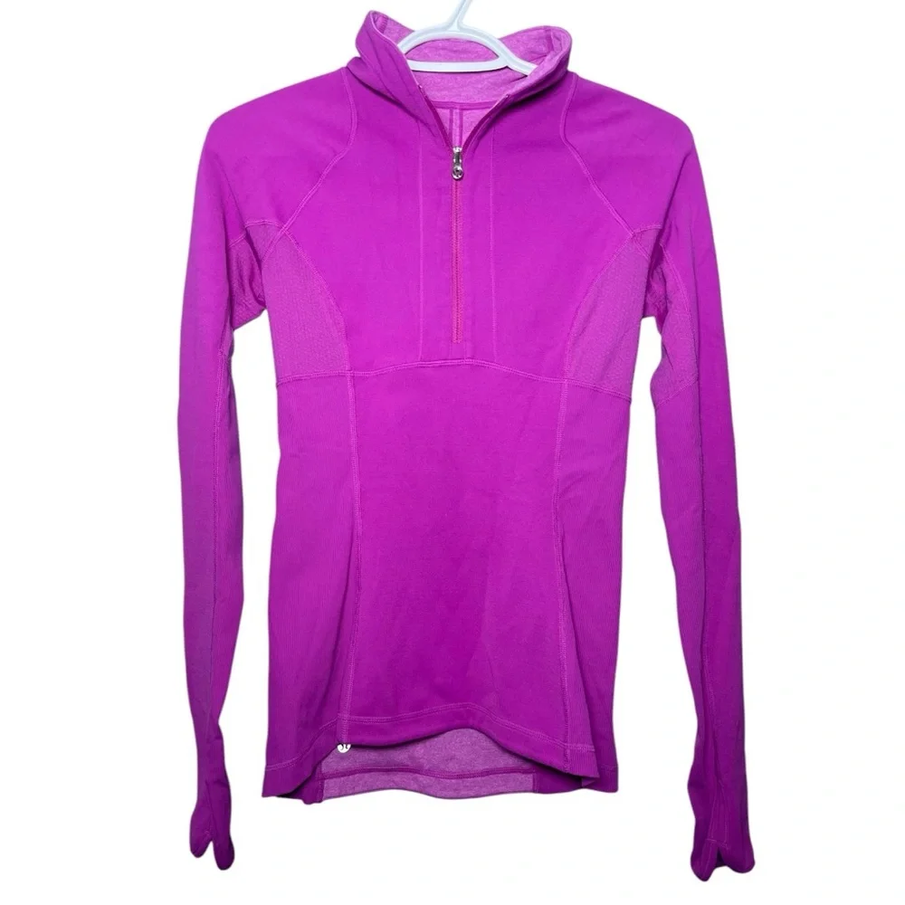 Lululemon 4 Sweatshirt Reversible Sweater Quarter Zip Athletic Activewear Sporty - Picture 7 of 16